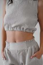 Müslin Crop Top - Görsel 9